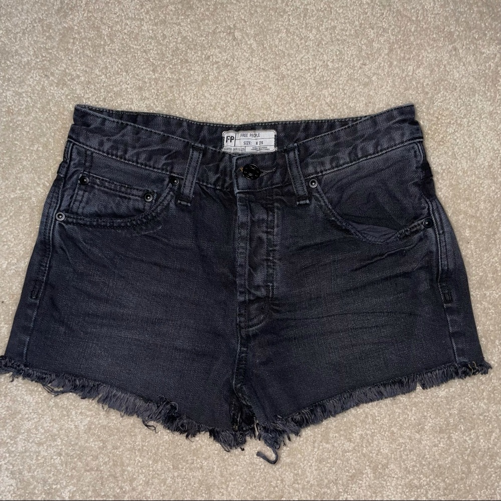 Black Free People Jean Shorts Size 25
